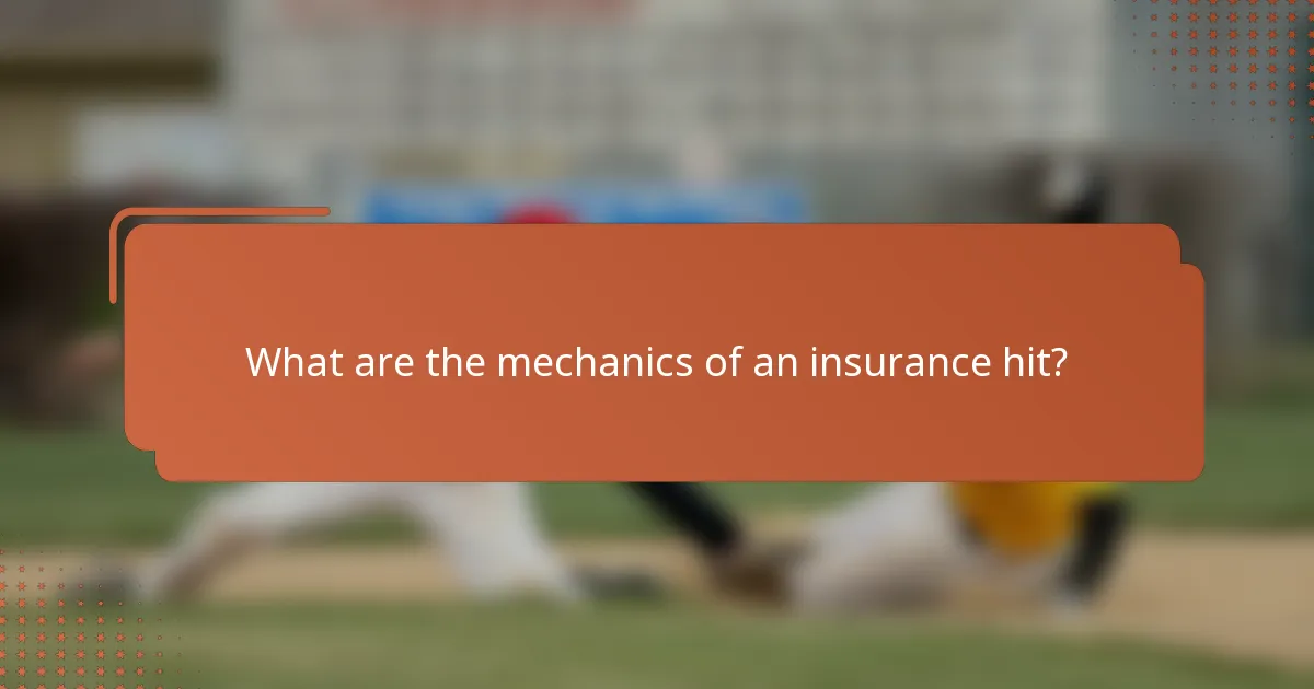What are the mechanics of an insurance hit?